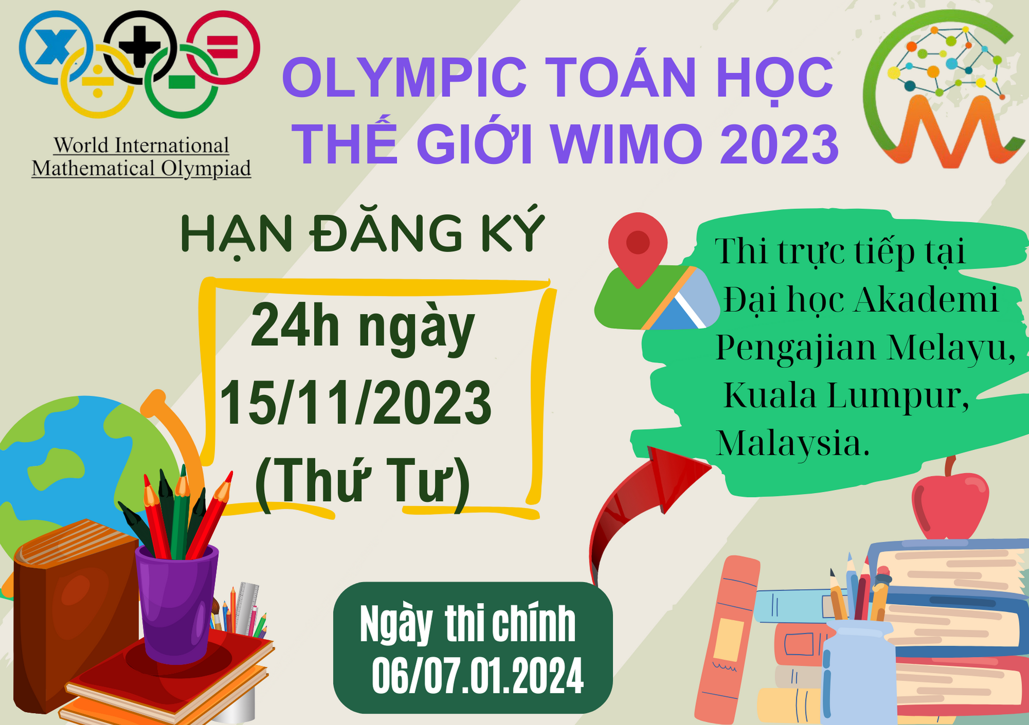 KỲ THI OLYMPIC TOÁN HỌC THẾ GIỚI WIMO 2023